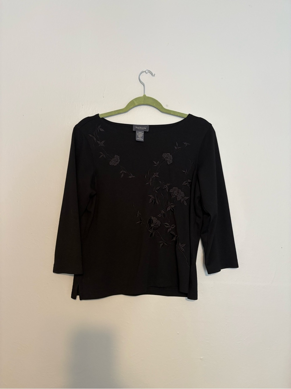 Black Embroidered Top